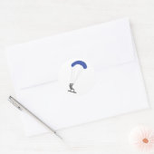 Kiteboarder Ronde Sticker (Envelop)