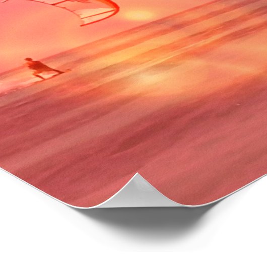 Kiteboarder Sunset Print (Hoek)