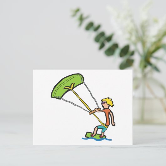 Kiteboarding Briefkaart (Staand voorkant)