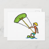 Kiteboarding Briefkaart (Voorkant / Achterkant)