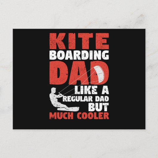 Kiteboarding Dad Funny Surfing Kite Surfer Father Briefkaart (Voorkant)
