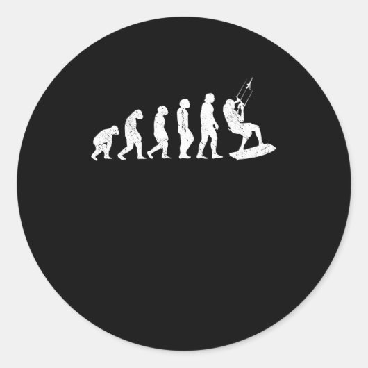 Kiteboarding Evolution Kitesurfer Development Ronde Sticker (Voorkant)