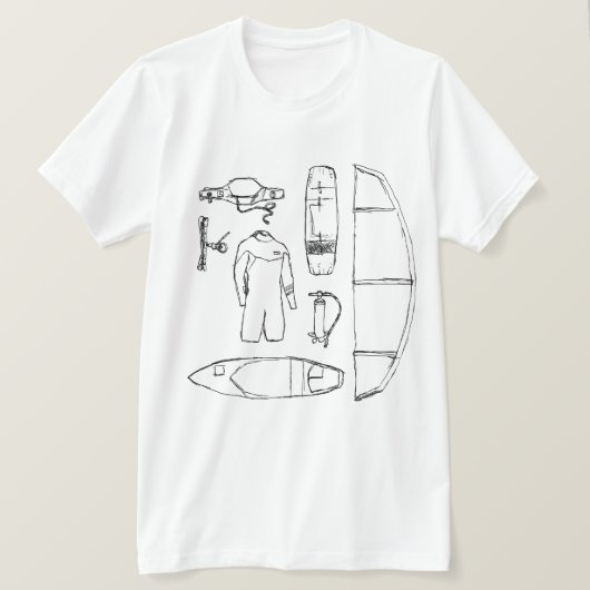 Kiteboarding Gear T-shirt (Design voorkant)
