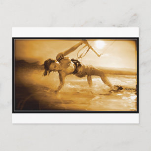 Kiteboarding Girl Briefkaart