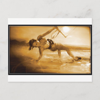 Kiteboarding Girl Briefkaart