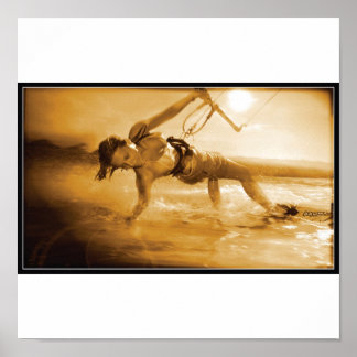 kiteboarding Girl Poster