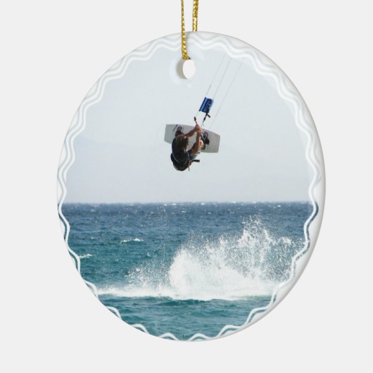 Kiteboarding Jump Ornament (Links)