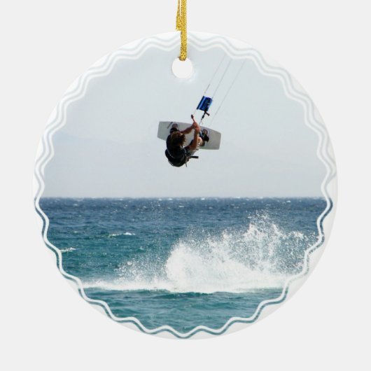 Kiteboarding Jump Ornament (Achterkant)