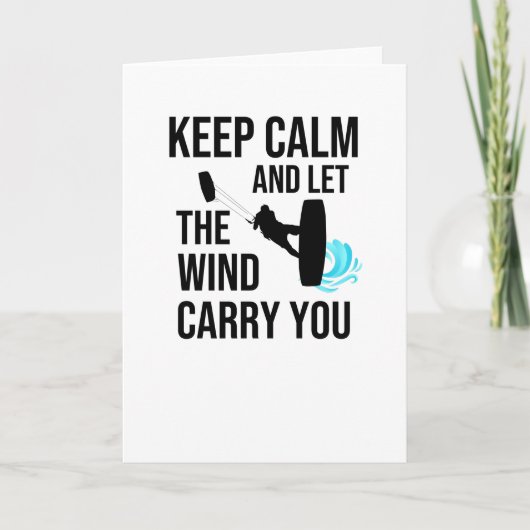 Kiteboarding Kitesurfer Kiteboarder Kaart (Voorkant)