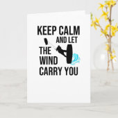 Kiteboarding Kitesurfer Kiteboarder Kaart (Gele Bloem)