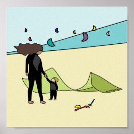 Kiteboarding/kitesurfing- Mijn baby Poster