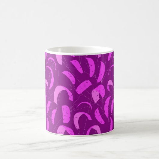 Kiteboarding Kitesurfing Pink Paars Pattern Koffiemok (Center)