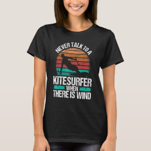 Kiteboarding  Kitesurfing Retro Kiteboarder T-shirt