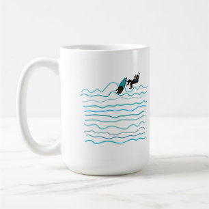 Kiteboarding/kitesurfing — wave kitesurf-paar koffiemok
