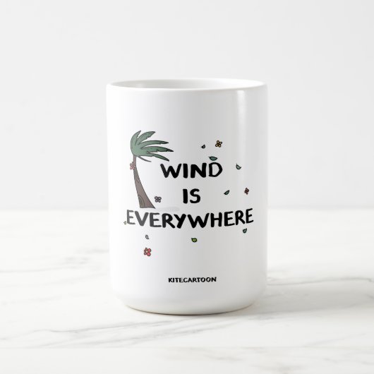 Kiteboarding/kitesurfing - Wind is overal Koffiemok (Center)