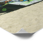 Kiteboarding op Bucerias Beach Mexico Poster (Hoek)