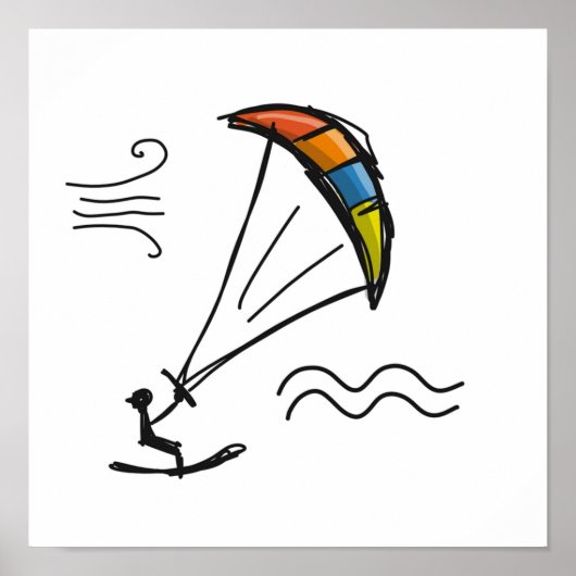 Kiteboarding Poster (Voorkant)
