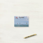 Kiteboarding-racing op maat post-it® notes (Op bureau)