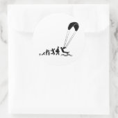 Kiteboarding Ronde Sticker (Tas)