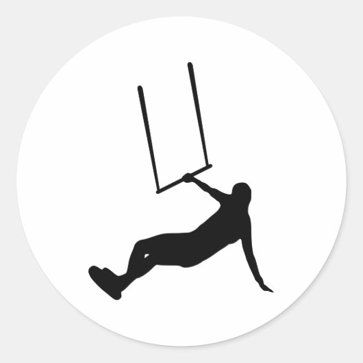 Kiteboarding Ronde Sticker (Voorkant)