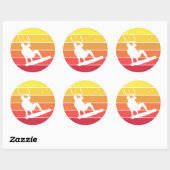 Kiteboarding Ronde Sticker (Vel)