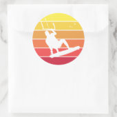 Kiteboarding Ronde Sticker (Tas)