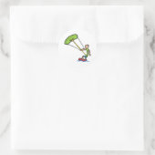 Kiteboarding Ronde Sticker (Tas)