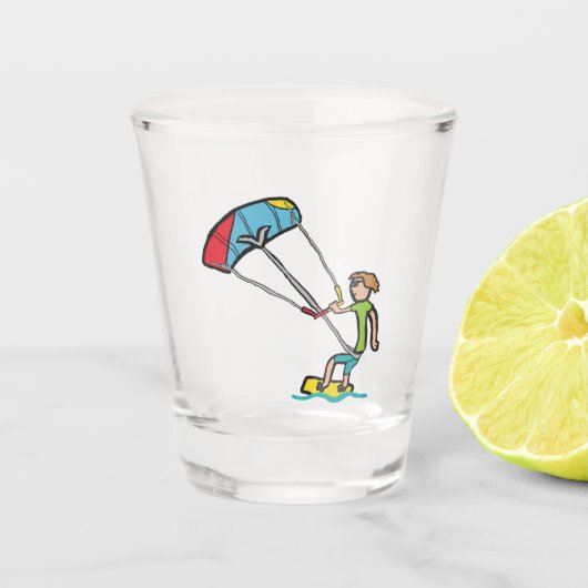 Kiteboarding Shot Glas (Voorkant)