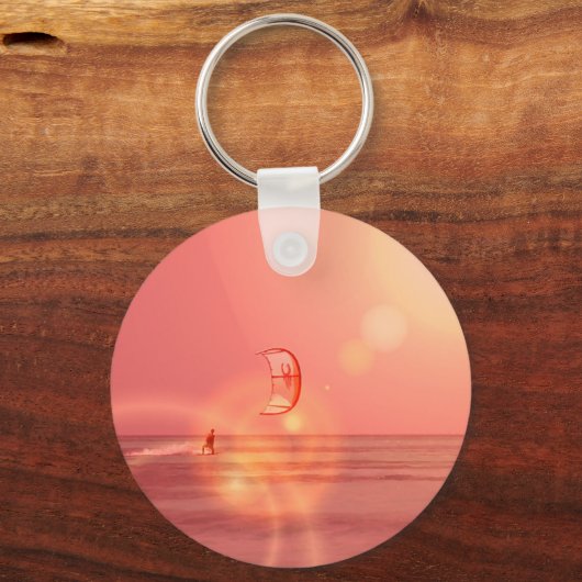Kiteboarding Sunset Sleutelhanger (Voorkant)