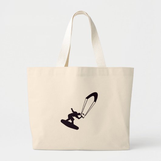 Kiteboarding True Grote Tote Bag (Voorkant)