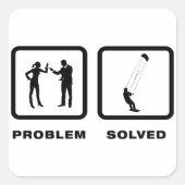 Kiteboarding Vierkante Sticker (Voorkant)