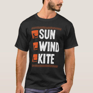 Kiteboarding Vintage Sund Wind Kite Kitesurfing Ki T-shirt