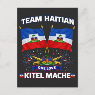 Kitel Mache Haïti One Love Vlag Briefkaart