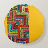 Kitenge Pattern Home Decor pillow Rond Kussen (Voorkant)