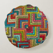 Kitenge Pattern Home Decor pillow Rond Kussen (Achterkant)