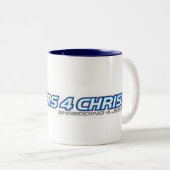 Kiters4Christus Tweekleurige Koffiemok (Voorkant rechts)