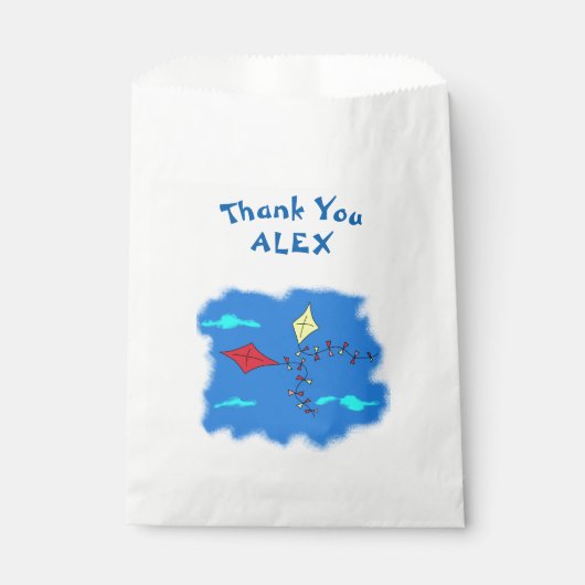Kites Birthday Dank jullie Kinderen Bedankzakje (Voorkant)
