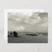 Kites die vliegen op een Bali-strand Briefkaart (Voorkant / Achterkant)