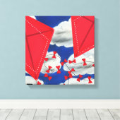 Kites en Klouds Canvas Afdruk (Insitu (Houten vloer))
