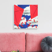 Kites en Klouds Canvas Afdruk (Insitu (Woonkamer))