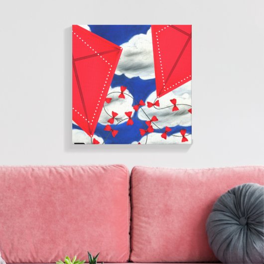 Kites en Klouds Canvas Afdruk (Insitu (Woonkamer))