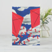 Kites en Klouds Feestdagenkaart (Staand voorkant)