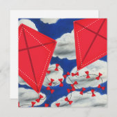 Kites en Klouds Feestdagenkaart (Voorkant / Achterkant)