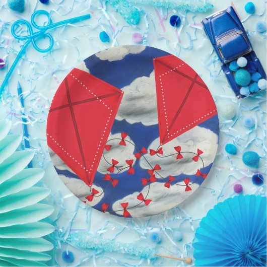 Kites en Klouds Papieren Bordje (Feest)