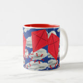 Kites en Klouds Tweekleurige Koffiemok (Voorkant rechts)