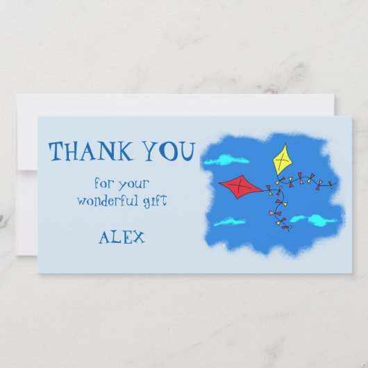 Kites Gepersonaliseerd Dank u Bedankkaart (Voorkant)