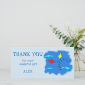 Kites Gepersonaliseerd Dank u Bedankkaart (Staand voorkant)