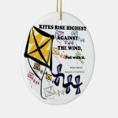 Kites het hoogst tegen de wind - niet met het keramisch ornament (Rechts)