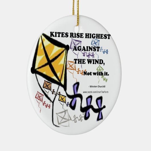 Kites het hoogst tegen de wind - niet met het keramisch ornament (Rechts)