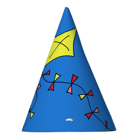 Kites in de blauwe hemel feesthoedjes (Rechts)